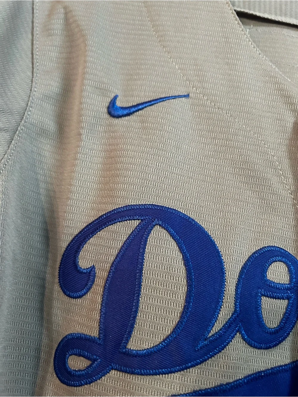 NWT Nike MLB LA Dodgers Baseball Jersey Grey & Blue Big Kid’s size M #16 Smith